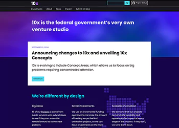 10x GSA website homepage